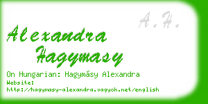 alexandra hagymasy business card